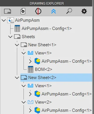 Poruszanie się między arkuszami rysunku