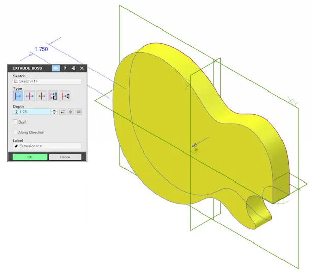 Tworzenie części 3D z importowanego pliku SVG