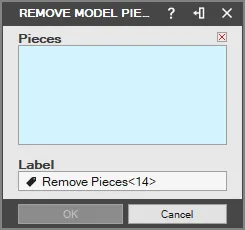 Usuń elementy modelu
