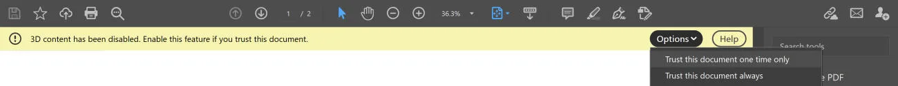 Jak wyświetlić opublikowany plik 3D PDF