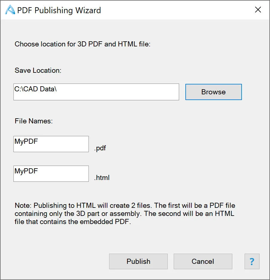 Publikowanie osadzonego pliku PDF 3D w formacie HTML